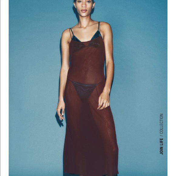 Semi sheer strap dress - Picture 9 of 11